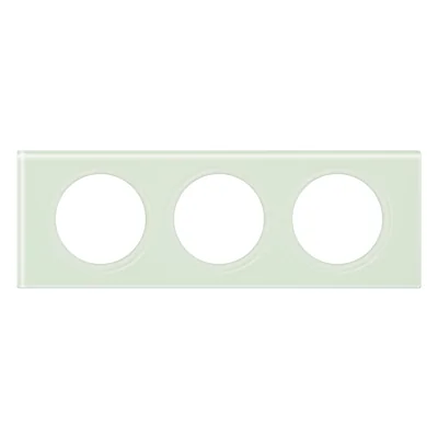 Cornice tre moduli, colore: vetro caolino