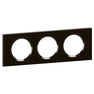 Cornice tre moduli, vetro nero