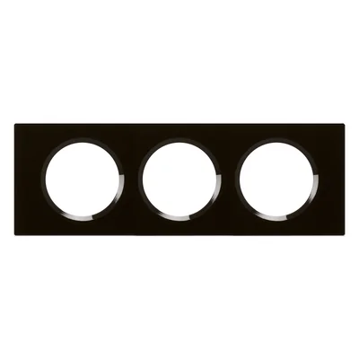 Cornice tre moduli, vetro nero