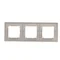 Cornice tripla per versione antispruzzo IP44 con set di guarnizioni, satinata (metallica)