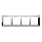 Cornice universale 4 posti IP20/IP44 acciaio scuro