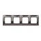 Cornice universale 4 posti IP20/IP44 acciaio scuro
