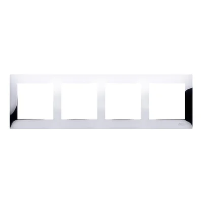 Cornice universale 4 posti IP20/IP44 cromata