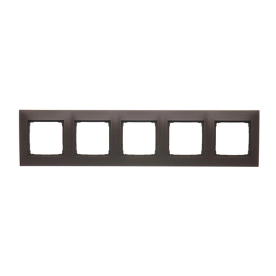 Cornice universale 5 volte per scatole da cartongesso IP20/IP44 marrone opaco (metallizzato)