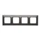 Cornice universale a 4 moduli IP20 / IP44, antracite (metallizzato)
