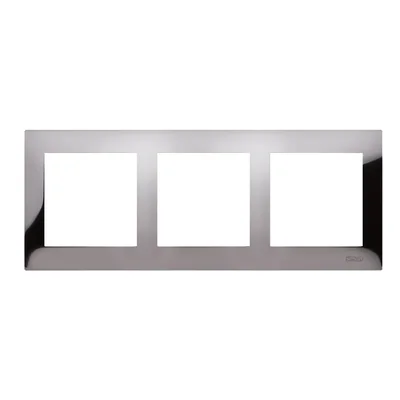 Cornice universale tripla IP20 / IP44, acciaio scuro