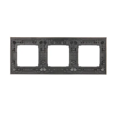 Cornice universale tripla IP20 / IP44, acciaio scuro