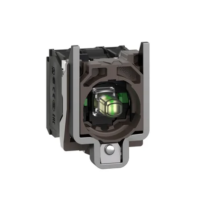 Corpo pulsante LED Harmony XB4 24V contatto metallico bianco 2 NO