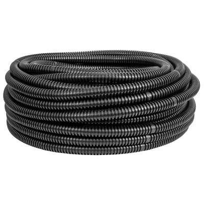 Corrugated pipe type 750N, 25/19mm, without pilot, UV resistant, self-extinguishing, black, 50m