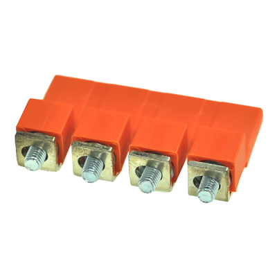 Cortocircuito filettato combinato per 4 connessioni, arancione, 10 pz.