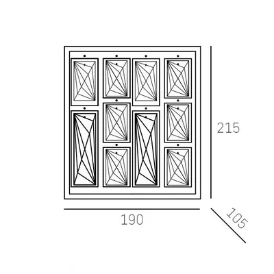 CosmoLight Nástěnné svítidlo KIEV II W02872CH E14