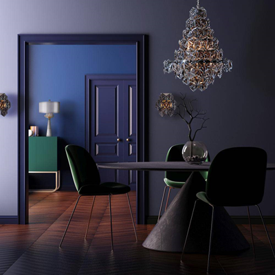 CosmoLight Wandleuchte Brisbane E14 W01854BK NI