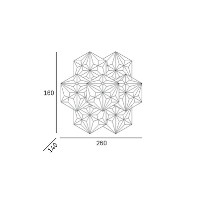 CosmoLight Wandleuchte Brisbane E14 W01854BK NI