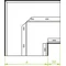 Coude double voie galvanisé, largeur 250 mm, hauteur 48 mm