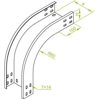 Coude extérieur 90°, LZZP200H50