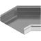 Coude galvanisé à 45 degrés, largeur 250 mm, hauteur 48 mm