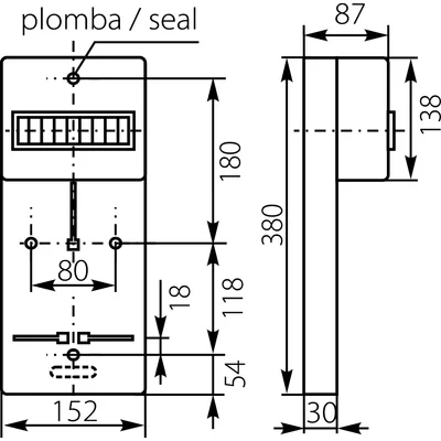 Counter board TLR-1F (N+PE)
