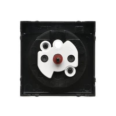 Couvercle de prise Simon 54 WMDW-P3121x-049 pour version IP44 avec obturateurs, volet transparent ; noir *Joint IP44 pour cadre requis