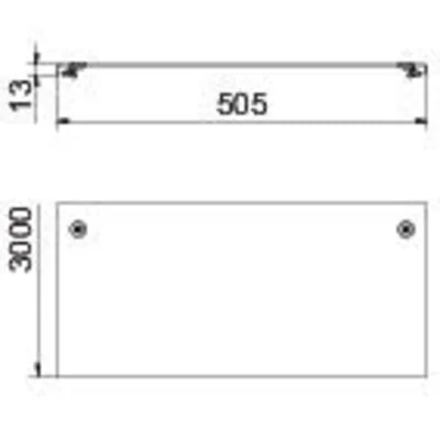 Couvercle DRL 500 FS avec loquet rotatif pour chemins de câbles et échelles.