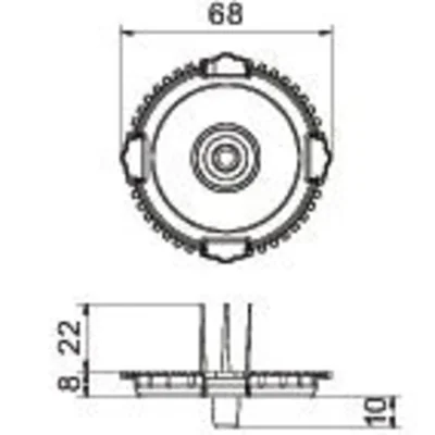 Couvercle pour boîte ronde rouge ZU 60-SD 60 mm
