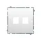 Couvercle pour prises de communication de données sur Keystone plat double blanc