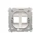 Couvercle pour prises de communication de données sur Keystone plat double blanc