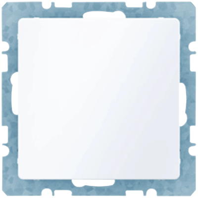 Cover cap with a central element snow-white, velvet Q.1