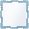 Cover cap with a central element snow-white, velvet Q.1
