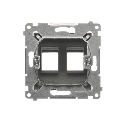 Cover for data communication sockets on Keystone flat double (module), anthracite (metallic)
