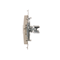 Cover for data communication sockets on Keystone flat double (module), cream