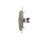 Cover for data communication sockets on Keystone, flat, double (module), gold (metallic)