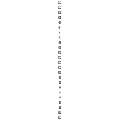 Cover for data communication sockets on Keystone, flat, double (module), silver (metallic)