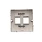 Cover for data communication sockets on Keystone flat double satin (metallic)