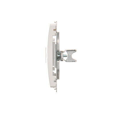 Cover for data communication sockets on Keystone flat double white
