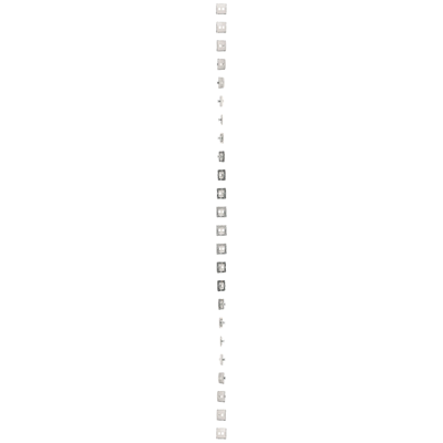 Cover for data communication sockets on Keystone flat double white
