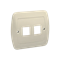 Cover for ICT sockets. Mounting to the screw box, beige