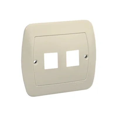 Cover for ICT sockets. Mounting to the screw box, beige