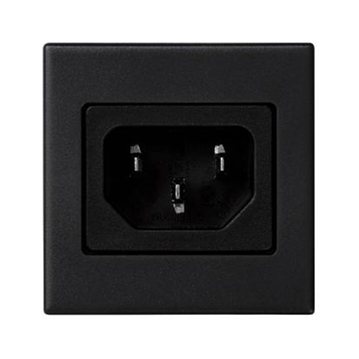 Cover K45 IEC320 230V male socket (C14) gray graphite