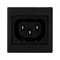 Cover K45 socket IEC320 230V female (C13) gray graphite