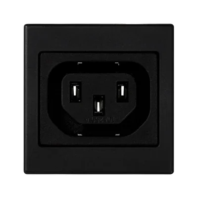 Cover K45 socket IEC320 230V female (C13) gray graphite