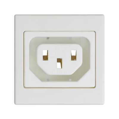 Cover K45 socket IEC320 230V female (C13) pure white