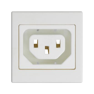 Cover K45 socket IEC320 230V female (C13) pure white