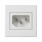 Cover K45 socket IEC320 230V male (C14) pure white