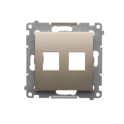 Cover per prese ICT su Keystone, piatta, doppia (modulo), oro (metallizzato)