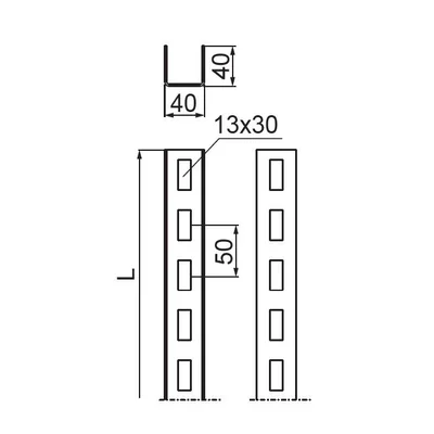 CP40H40/3 Ceownik gr. blachy - 1,50 mm