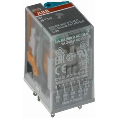 CR-M024DC3 relé, A1-A2=24V DC, 3 c/o kontakty 250V/10A