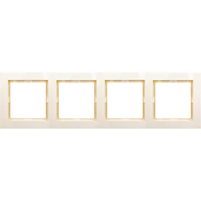 Cream fourfold frame, fiorena