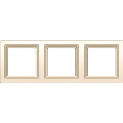 Cream gloss triple frame