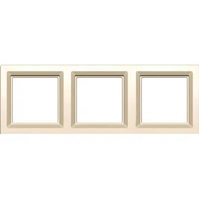 Cream gloss triple frame