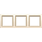 Cream gloss triple frame